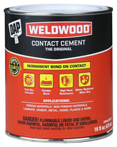DAP 00271 Contact Cement, Liquid, Strong Solvent, Tan, 1 pt, Can